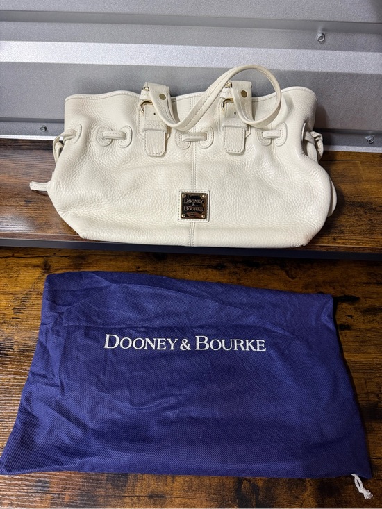 Dooney & Bourke Handbags - Dooney & Bourke CHIARA Hand Bag Purse White Pebble Grain Leather and Pink Great